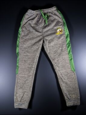 Colosseum Jogger Pants Men's S Gray Green Oregon Ducks Drawstring Pockets